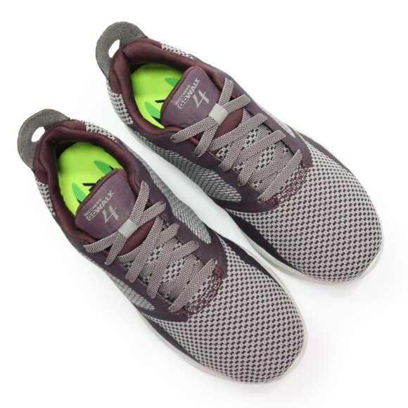 Skechers Women's GoWalk 4 Walking Shoe GOGA Max Insoles Burgundy Comfort Sneaker - Picture 6 of 8